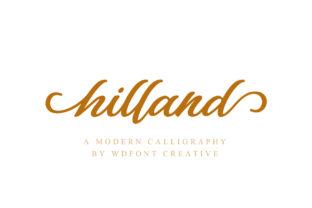 Hilland Font: A Romantic Handwritten Typeface for Modern Design Projects